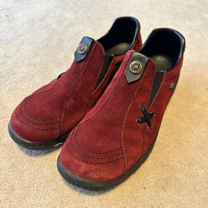 Rieker Burgundy Suede Loafers